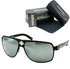 affliction sunglasses rebel matte black silver mirrored one day 