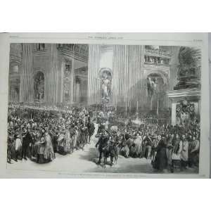  1869 Procession Oecumenical Cathedral St PeterS Rome 