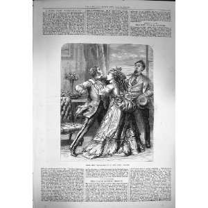  1872 Scene Shilly Shally Gaiety Theatre Antique Print 