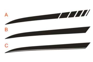 Dodge Charger Rear Quarter Panel Stripe Decal kit 06 10  