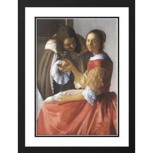  Vermeer, Johannes 19x24 Framed and Double Matted A Lady 