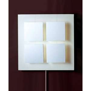 Metalo 4 wall sconce   red board/red squares, 110   125V (for use in 