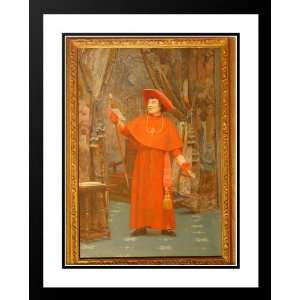 Vibert, Jehan Georges 28x36 Framed and Double Matted Cardinal, Reading 