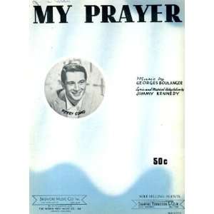   My Prayer Vintage Sheet Music sung by Perry Como 1939 