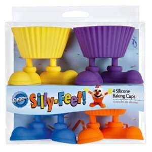  Wilton Silly  Feet Silicone Baking Cups , 4 Count Kitchen 