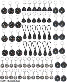 72 Locksmith Quality Compass Key Rings Chain Keychains  