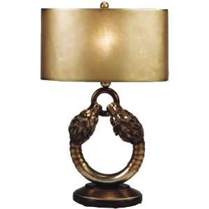   31 Inch High Table Lamp, Old World Gold and Coppery