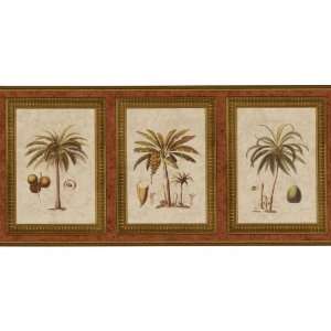   5502290 Exotic Palms 8.75 Inch Print Border, Coral