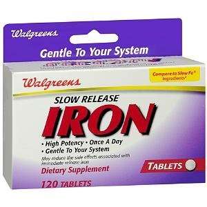   Iron Slow Release Tablets, 120 ea Health 