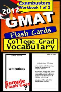 GMAT Study Guide 2012 College Graduate Vocabulary  GMAT Flashcards 