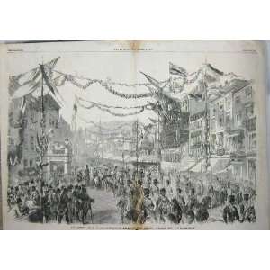  1858 QUEEN ENGLAND BIRMINGHAM CORTEGE NEW STREET