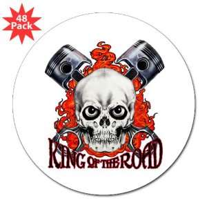   (48 Pack) King of the Road Skull Flames and Pistons 