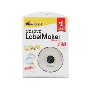  Memorex  CD/DVD LabelMaker Set, w/30 Disc Labels,30 Hub Labels 