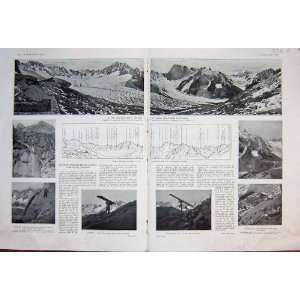  Panorama Couvercle Mountain Glacier French Print 1932 