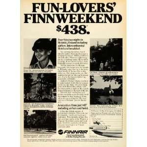  1979 Ad Finnair Airlines Finland Helsinki Travel Katriina 