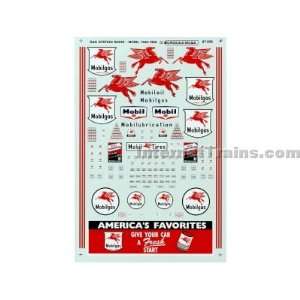   Station Sign Decal Set   Mobil Oil Corp. Service Stations 1940 66