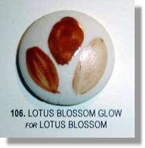 Seeleys China Paint Lotus Blossom Glow Vial lid #106G  