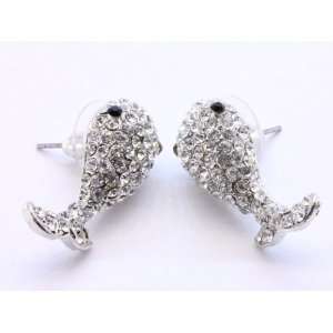  Whale Crystal bling Sea Animal earrings: Everything Else