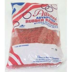  #19 Red Advantage Rubberbands 1Lb/Bag: Office Products
