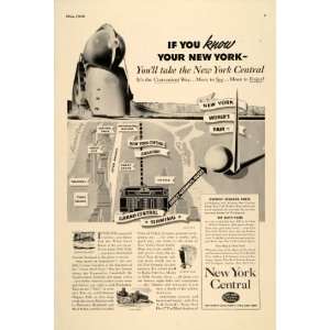   Ad New York Central Grand Terminal Railway Route   Original Print Ad
