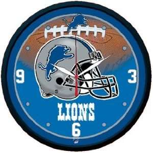  NFL Detroit Lions Team Logo Wall Clock: Sports & Outdoors