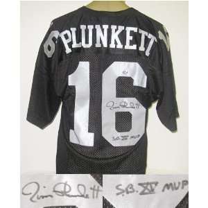  Jim Plunkett Autographed Uniform   Black Sb Xv Mvp Sports 