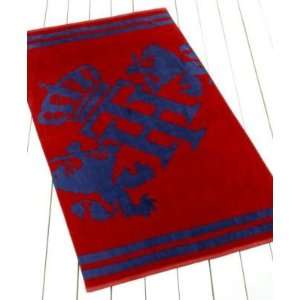  Tommy Hilfiger Large Beach Towel with Griffin in Red and 