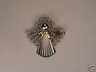 Handcrafted Silverplated Mom Guardian Angel Pin/Pendant  