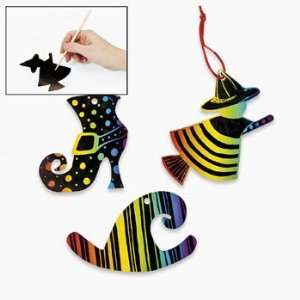   Color Scratch Witch Ornaments   Craft Kits & Projects & Magic Scratch