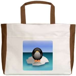 Beach Tote Mocha Cute Baby Penguin: Everything Else