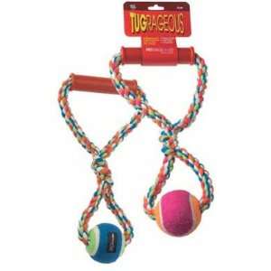   Pink & Blue Asst. 20 Rope with Tug Handle & Tennis Ball