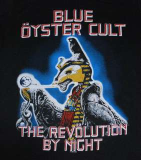 VTG BLUE OYSTER CULT REVOLUTION BY NIGHT SHIRT 1983 L  