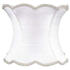  White Extra Large Scallop Hourglass Lamp Shade: Home 