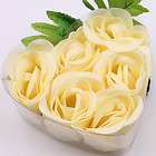 6pcs Ivory white Wedding Favor Gift Rose Bud Petal Soap
