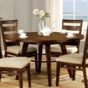  SBH Round Dining Table in Distressed Warm Tobacco