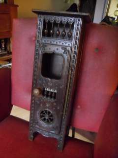 old gothic carved french walnut wooden cupboard.  
