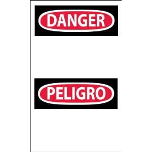 Labels   Danger Peligro, Blank, 5X3, Adhesive Vinyl,5/Pk  