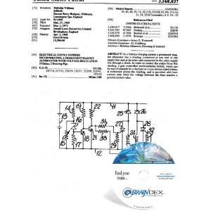 NEW Patent CD for ELECTRICAL SUPPLY SYSTEMS INCORPORATING A PERMANENT 