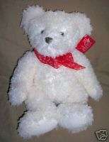 RUSS BERRIE WHITE plush BEAR, WILLOW SIZE: 17 INCH NWT  