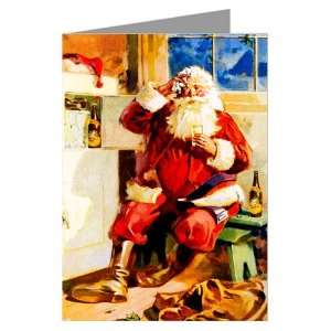  Victorian Vintage Santa At The Icebox After The Sleigh Ride 