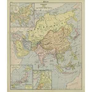  Cowperthwait 1890 Antique Map of Asia