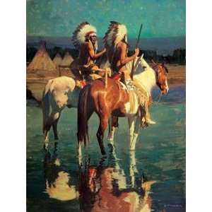  David Mann Cheyenne Camp By David Mann Giclee On Canvas 