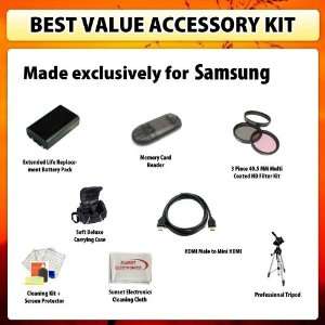 Value Accessory Kit For Samsung NX 100 NX100, NX 200 NX200, NX 10 NX10 