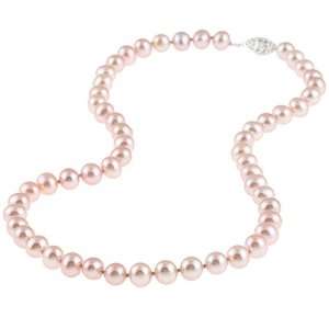  DaVonna 16 inch Pink Freshwater Pearl Strand (6.5 7 mm 