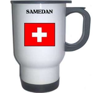  Switzerland   SAMEDAN White Stainless Steel Mug 