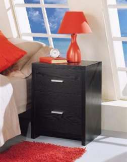 New Dusk 2 Drawer Night Stand / End Table   Black  