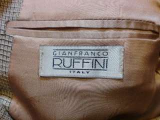 Mens GIANFRANCO RUFFIN Italy sz 42 Gray Blazer Jacket  
