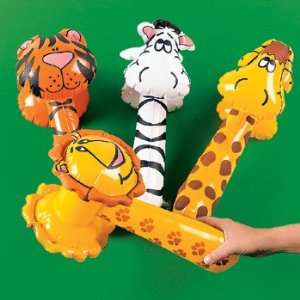  Inflatable Zoo Animal Hammers (1 dz) Toys & Games