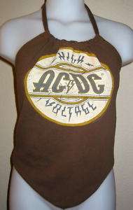 AC/DC High Voltage Concert Tour Shirt Halter Top AC DC  