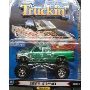  1 Badd Ride Truckin Metallic Green Chevy S10 4X4 1:64 